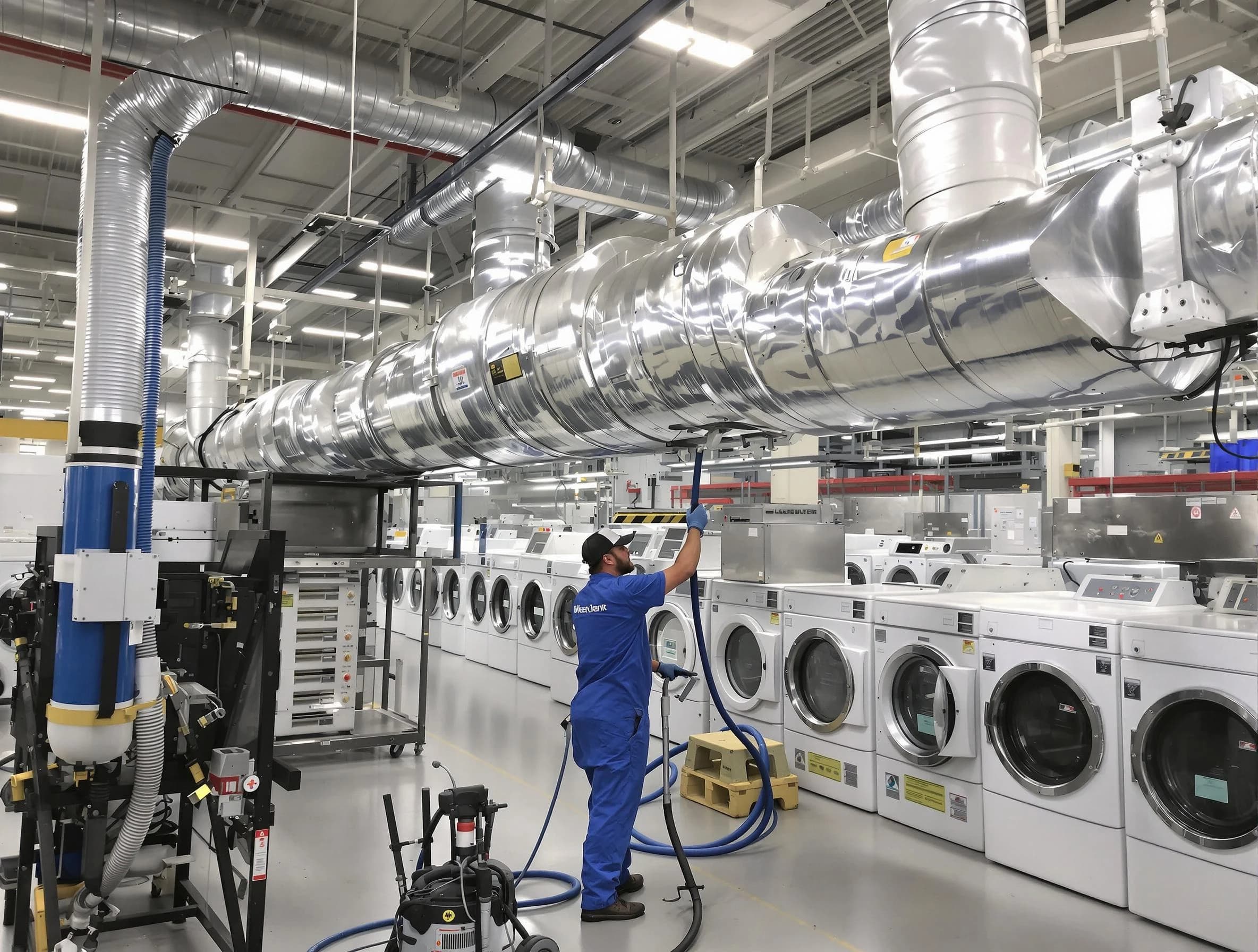 Conyers Dryer Vent Cleaning team performing heavy-duty industrial dryer vent cleaning in Conyers