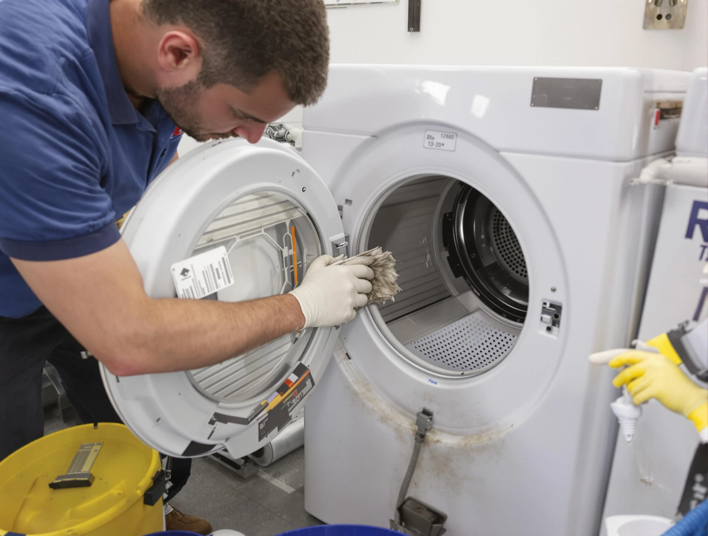 Conyers Dryer Vent Cleaning specialist performing detailed lint trap cleaning service in Conyers