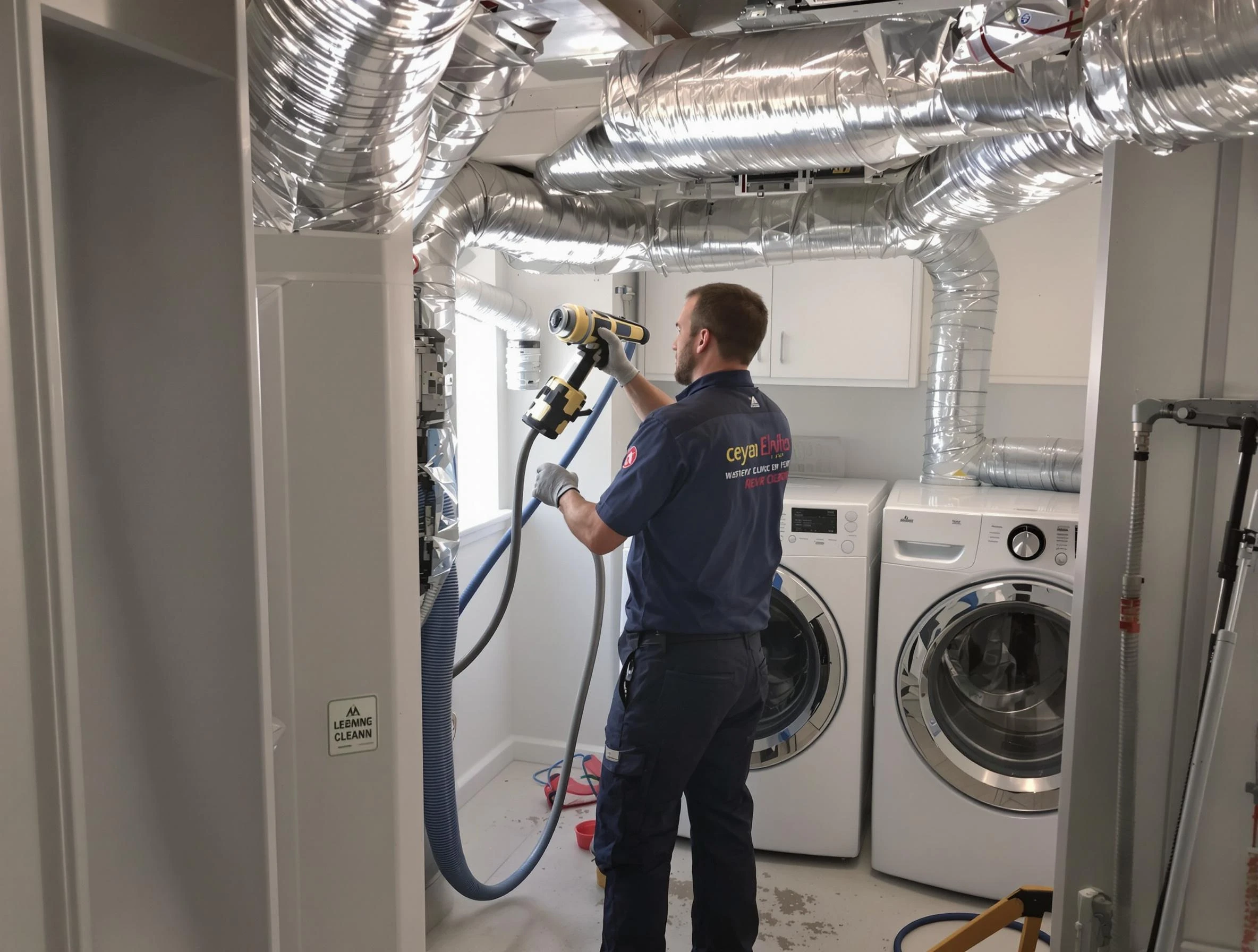 Conyers Dryer Vent Cleaning specialist using advanced equipment for thorough duct cleaning in Conyers
